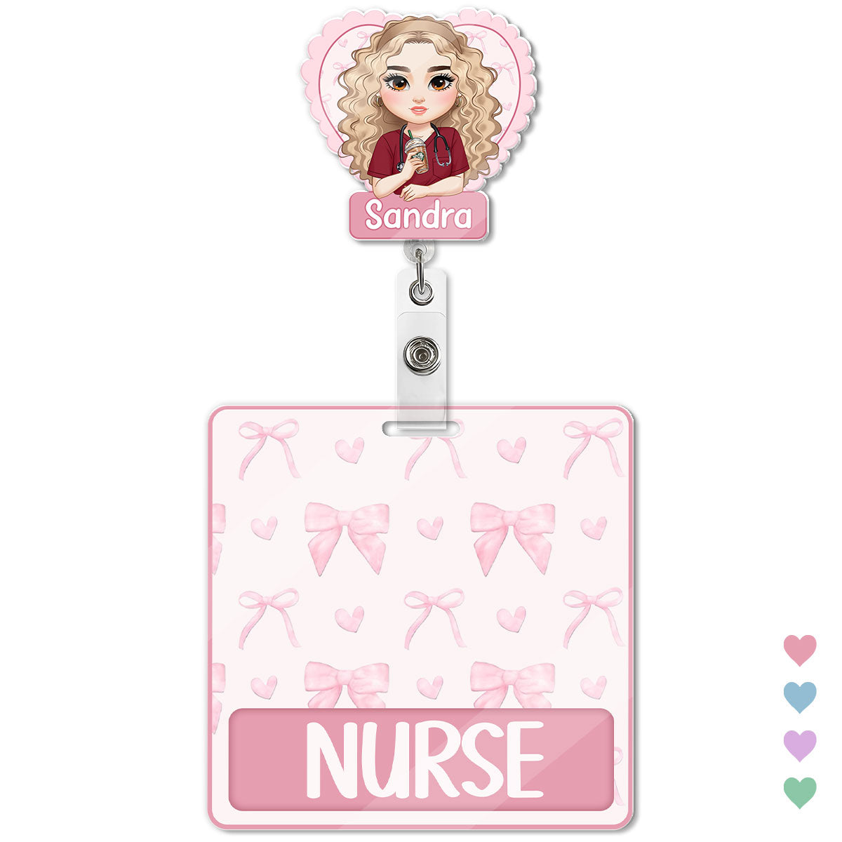 Ribbon Nurse - Personalized Nurse Badge Reel & Buddy Set