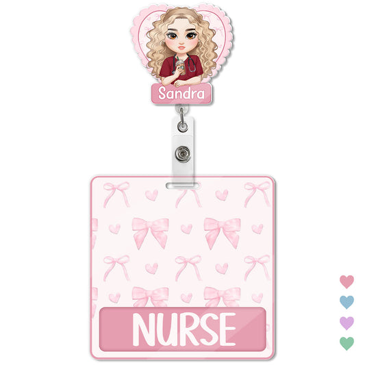 Ribbon Nurse - Personalized Nurse Badge Reel & Buddy Set