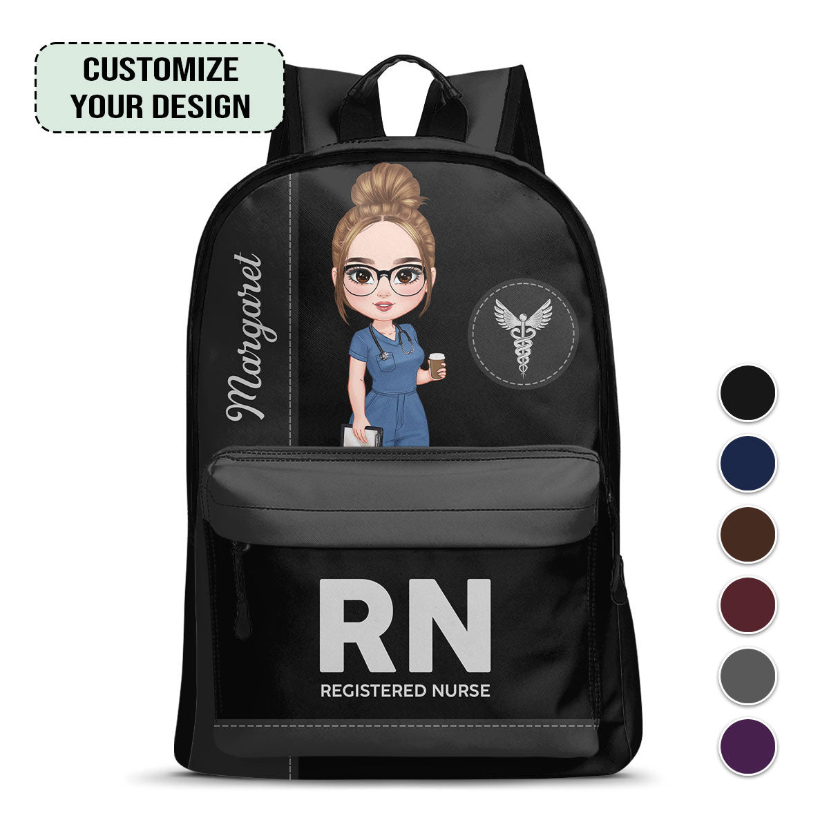 Elegant Nurse Life - Personalized Backpack