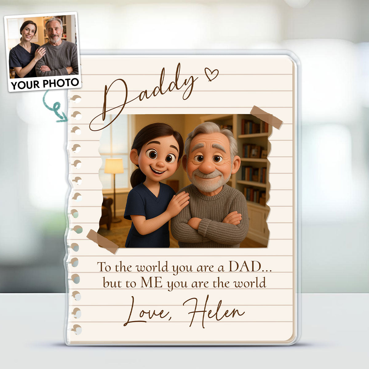 You Are The World - Personalized Acrylic Plaque - father's day