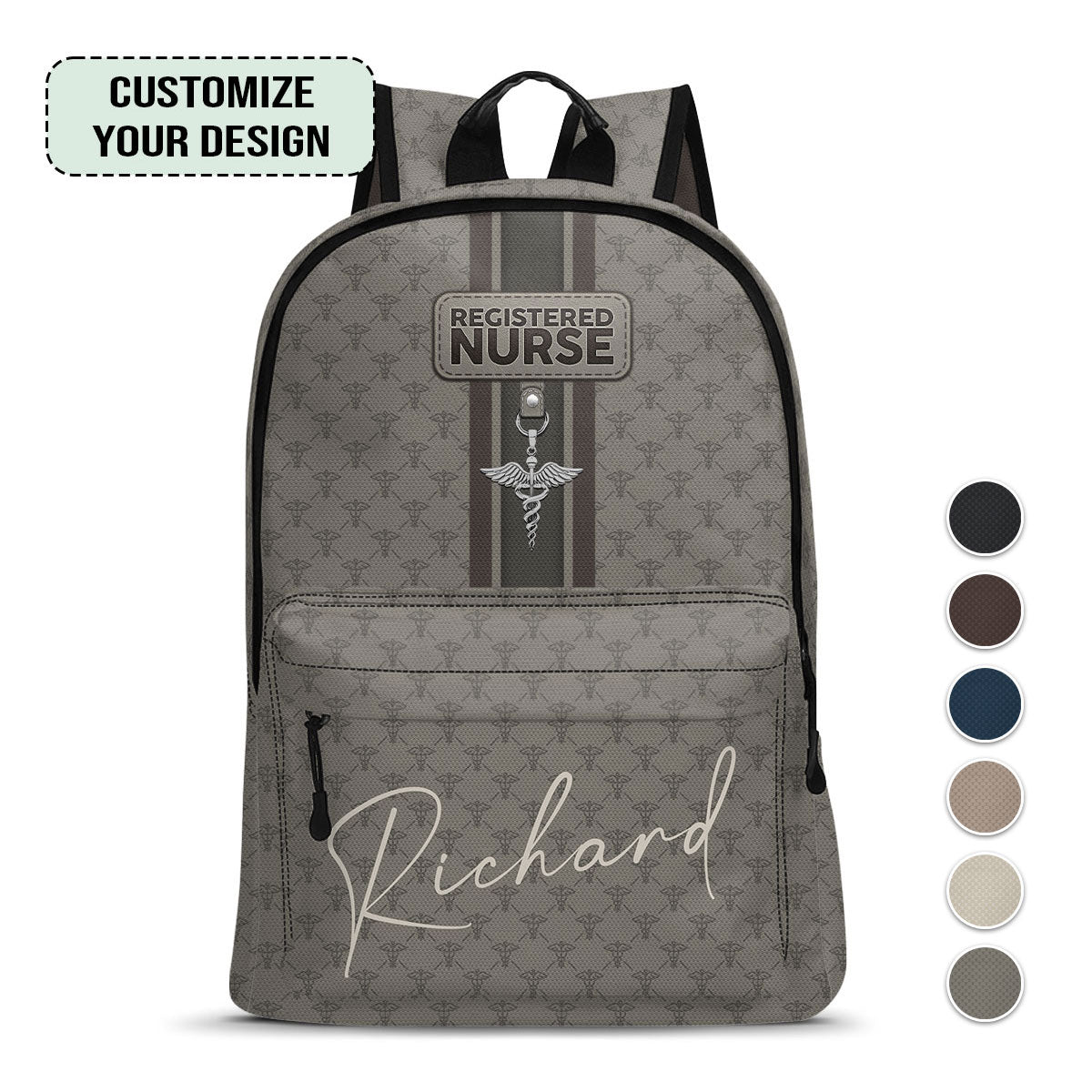 Nurse Monogram - Personalized Backpack