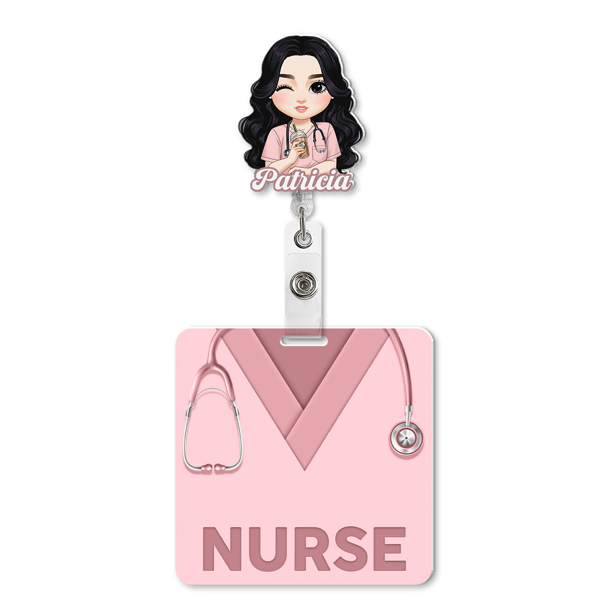 Scrub Love Nurse - Personalized Nurse Badge Reel & Buddy Set