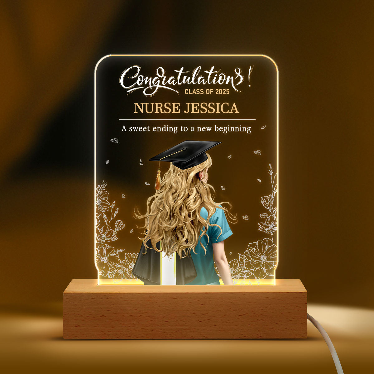 New Beginning - Personalized LED Light - Nursing Graduation Gift