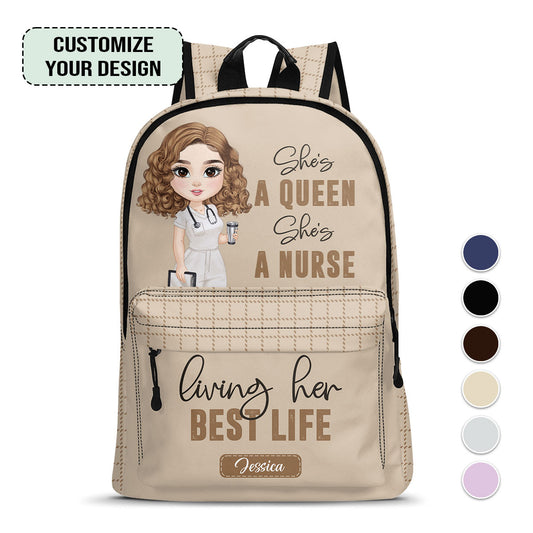 Nurse Queen Power - Personalized Backpack - nurse graduation