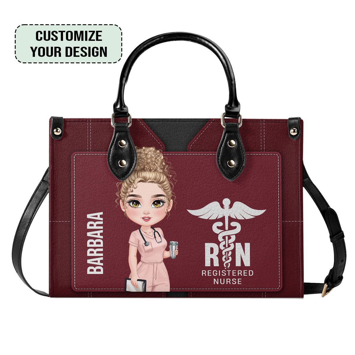 Legend Nurse - Personalized Custom Leather Handbag