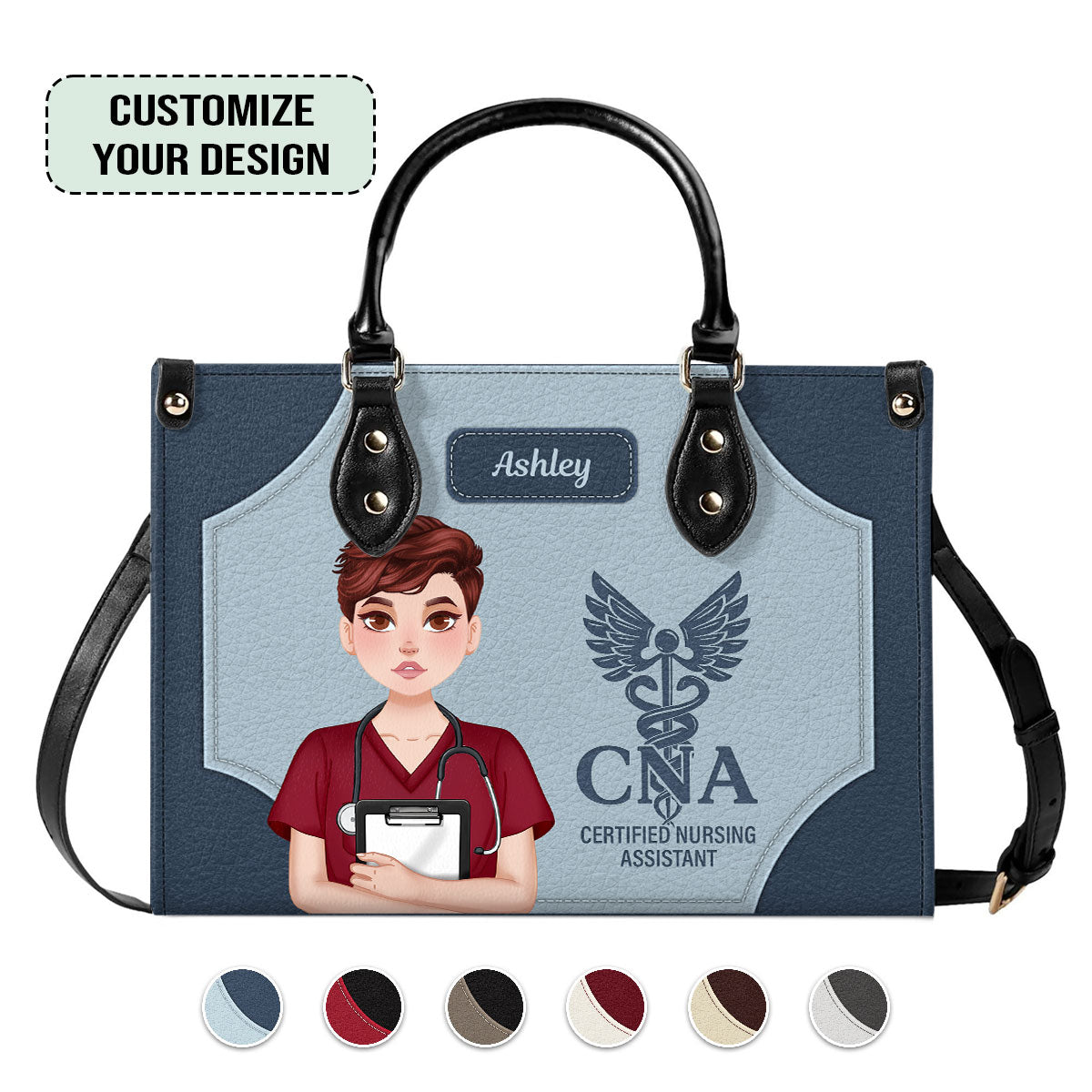Nurse Magic Life - Personalized Custom Leather Handbag