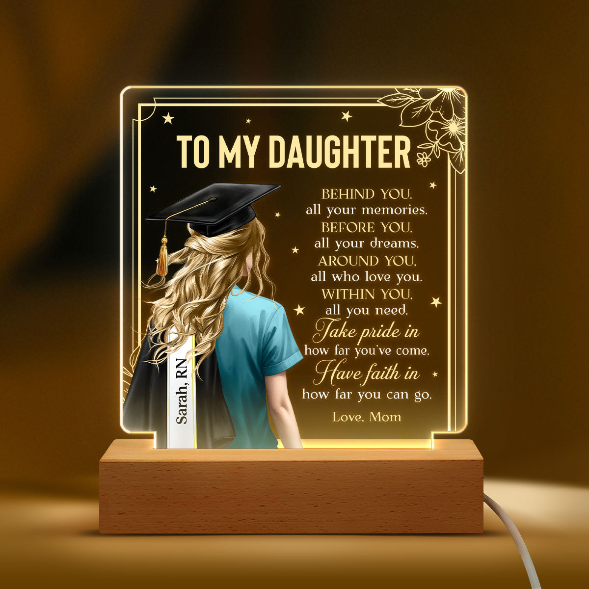 Dear Nurse - Personalized LED Light - Nurse Graduation gift