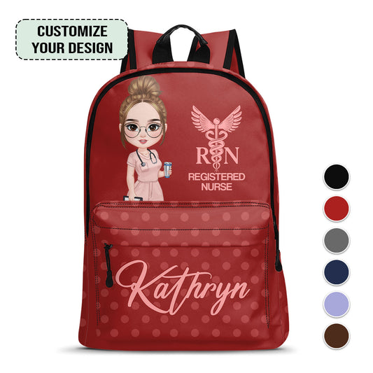 Polka Dot Nurse - Personalized Backpack