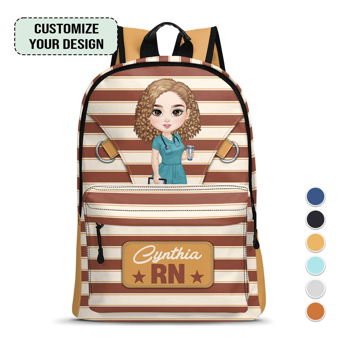 Nurse Summer Vibe - Personalized Backpack