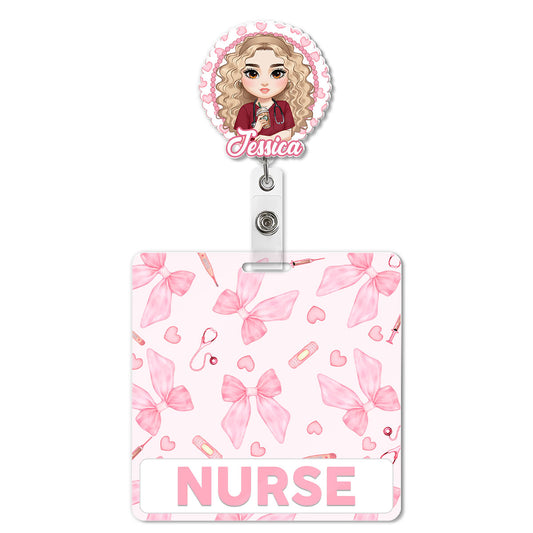 Heart Nurse - Personalized Nurse Badge Reel & Buddy Set