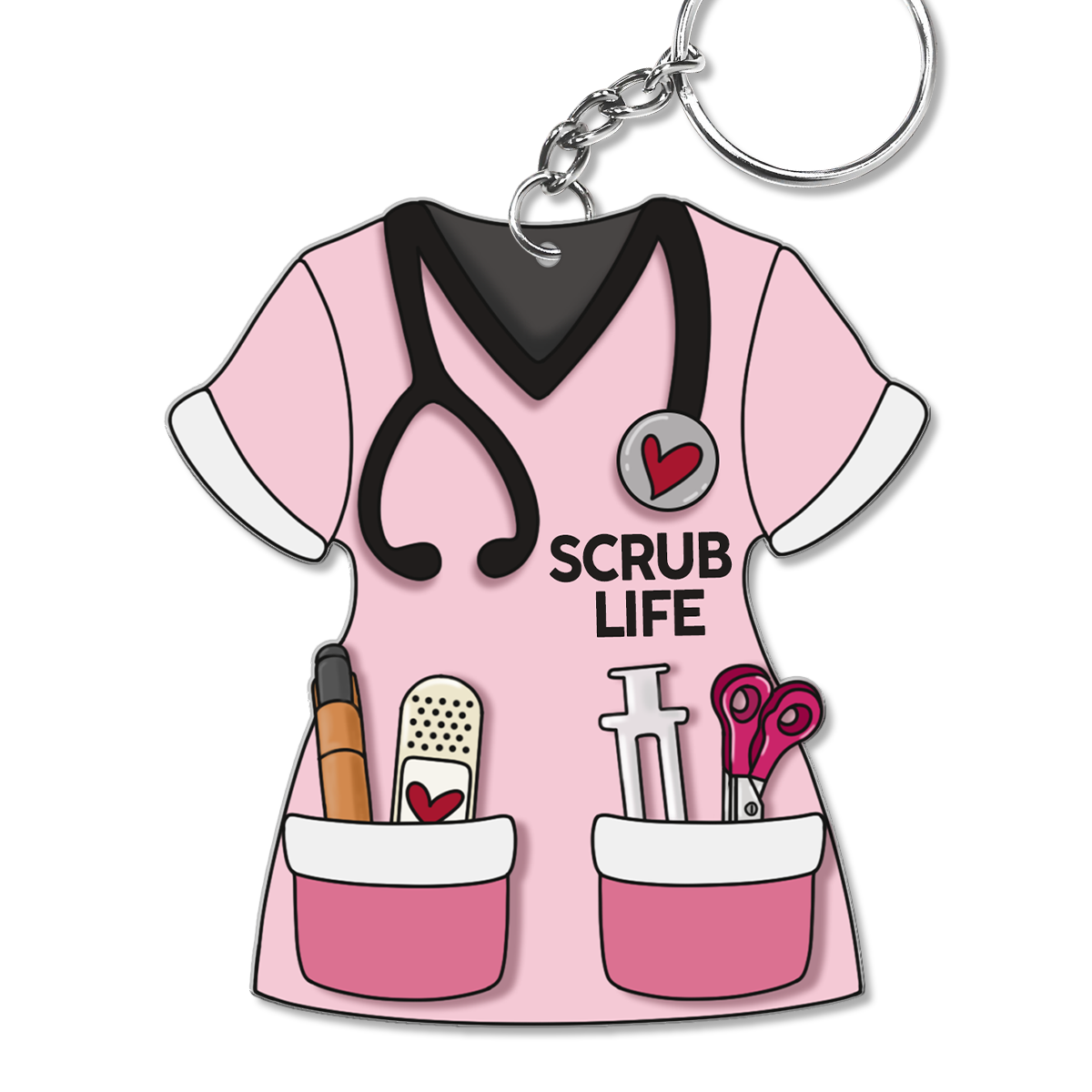 The Nurse Scrub - Personalized Acrylic Keychain