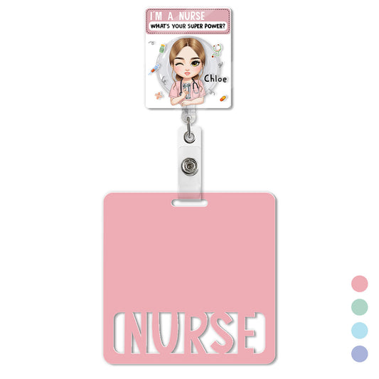 Superpower Nurse - Personalized Nurse Badge Reel & Buddy Set