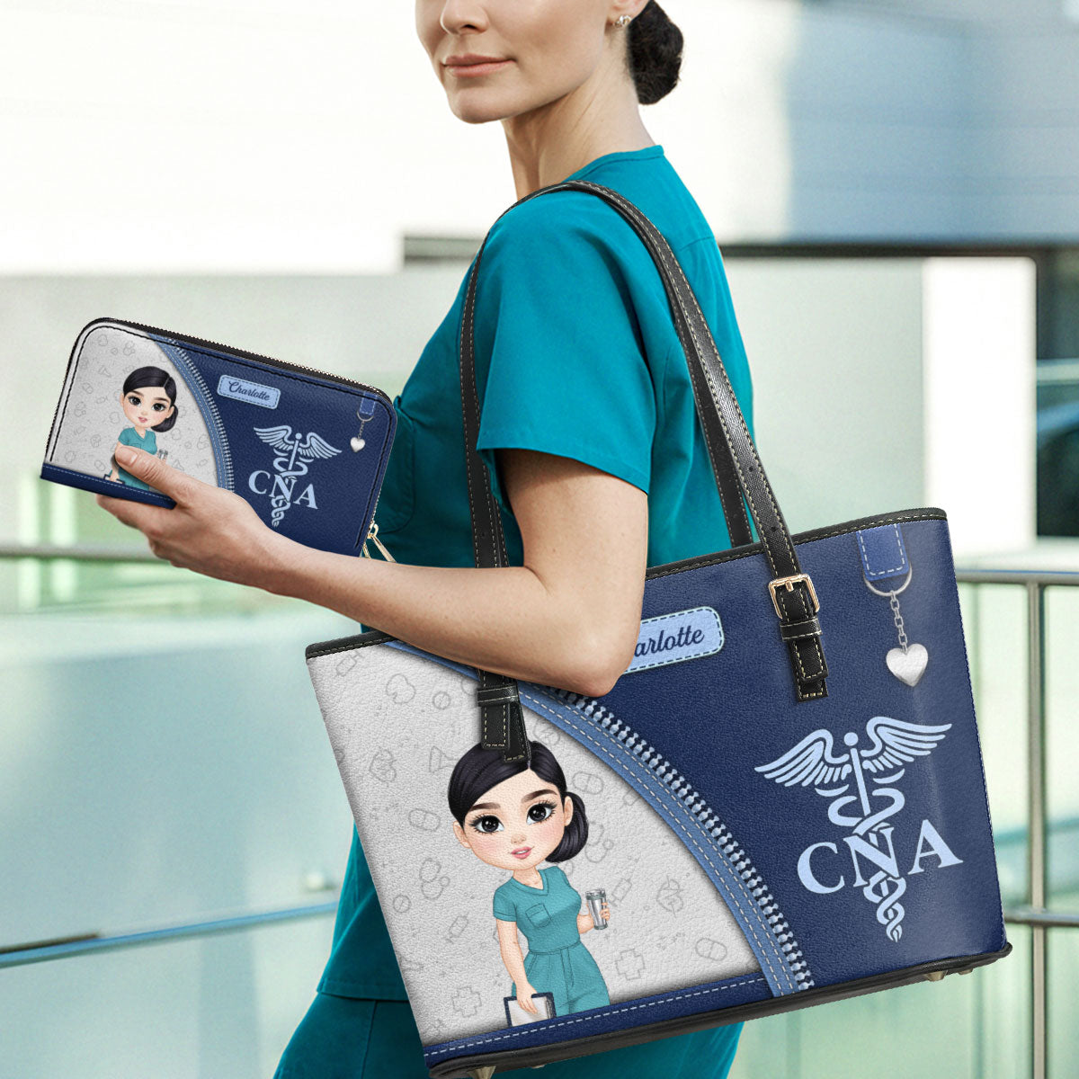 Simple Nurse Life - Personalized Custom Nurse Leather Tote Bag Deal