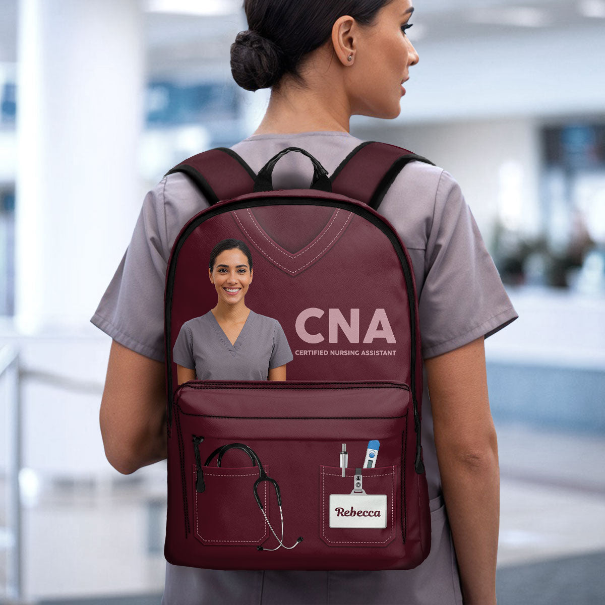 Nurse Scrubs Life Photo - Personalized Backpack