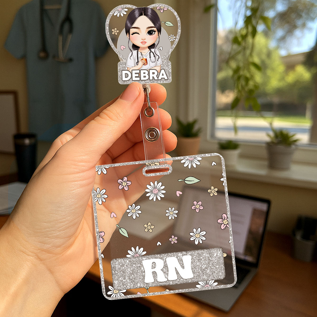 Sparkle Nurse - Personalized Nurse Badge Reel & Buddy Set