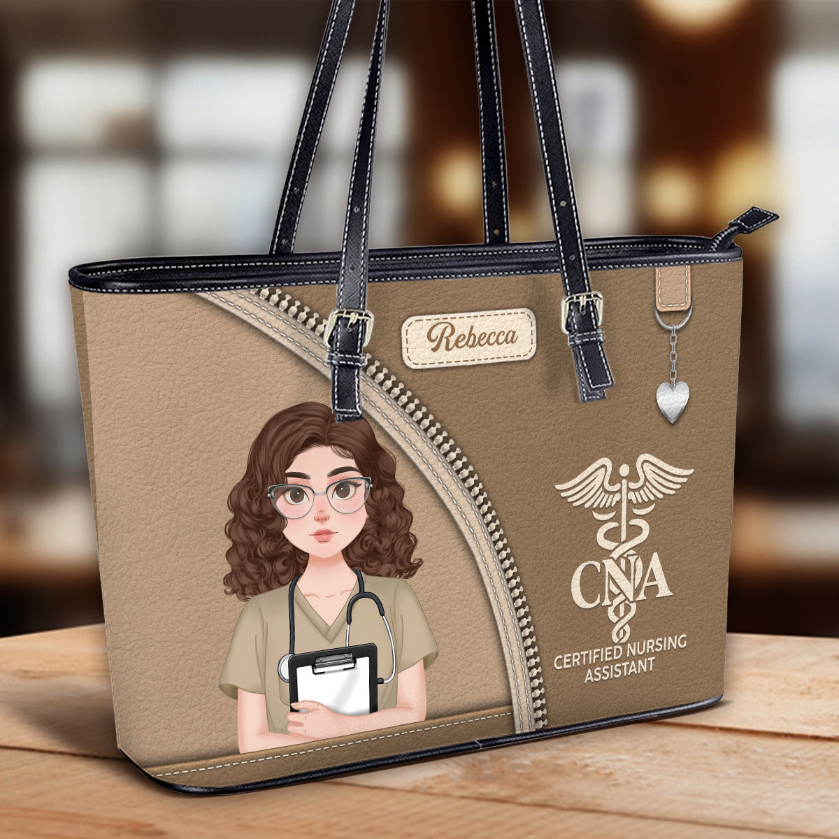 Great Nurse Life - Personalized Custom Nurse Leather Tote Bag