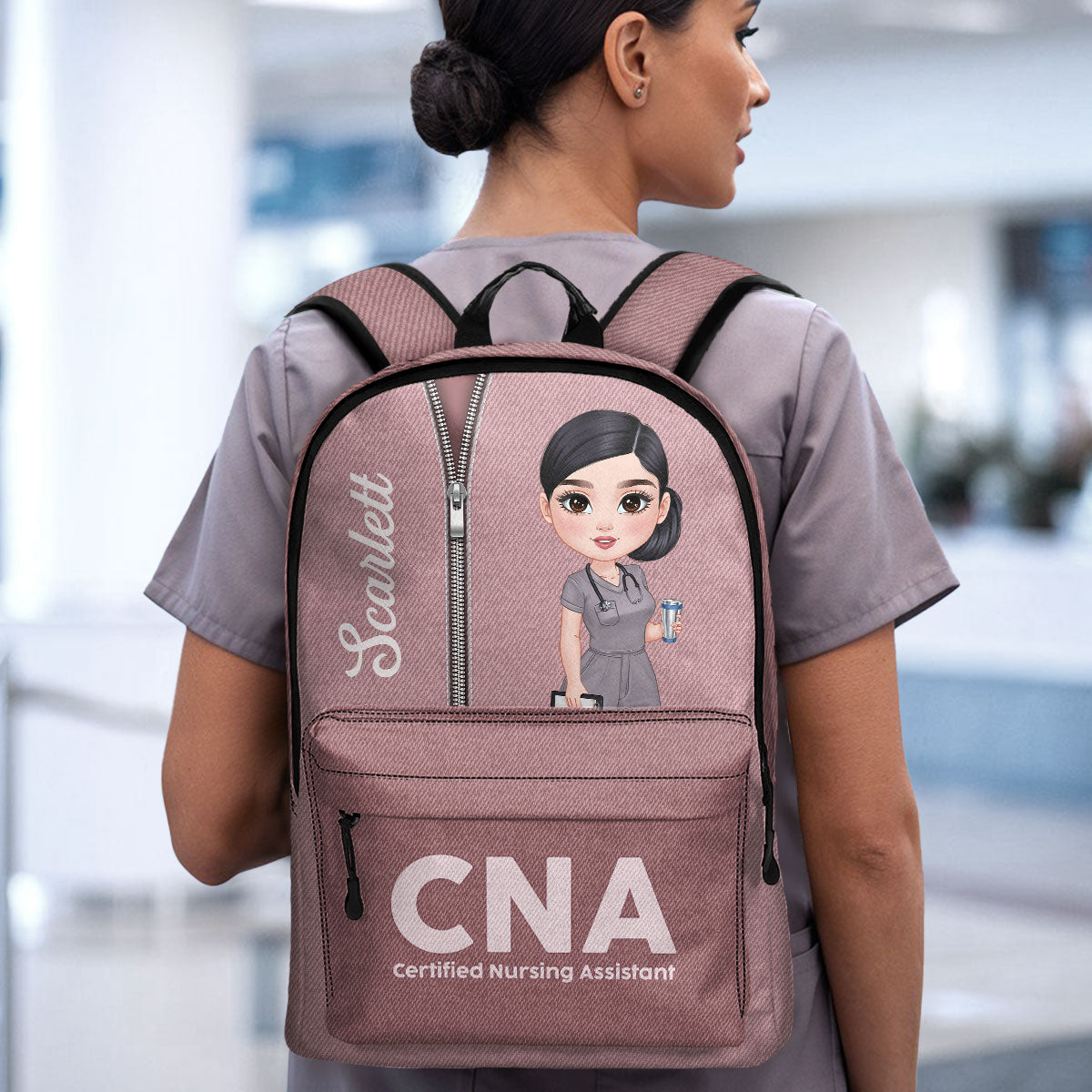 Nurse Denim Style - Personalized Backpack