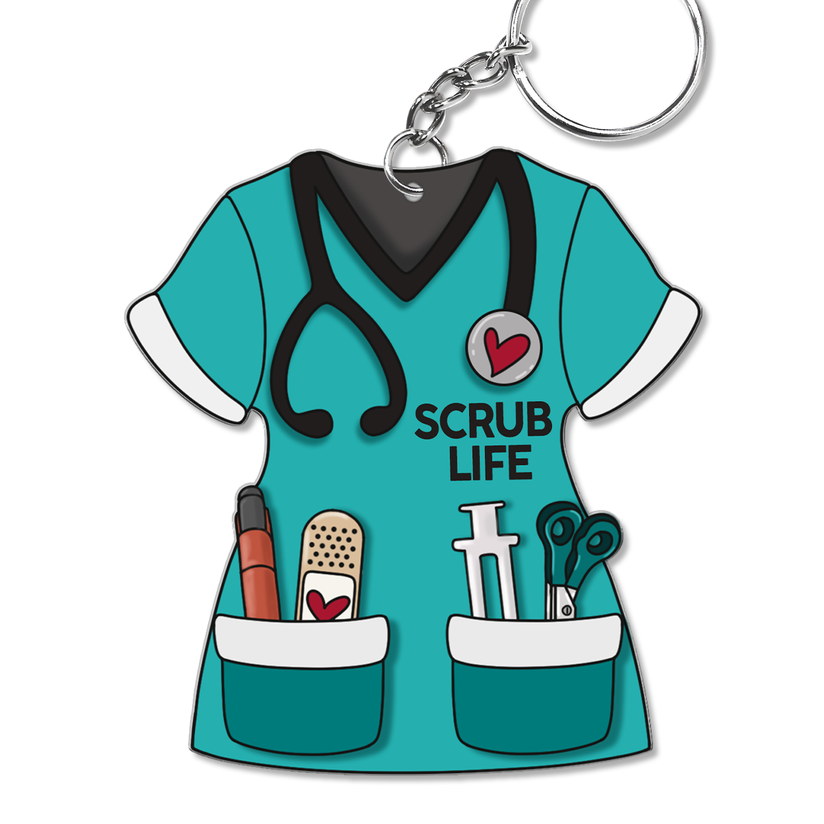 The Nurse Scrub - Personalized Acrylic Keychain