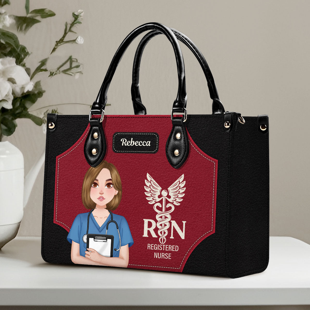 Nurse Magic Life - Personalized Custom Leather Handbag