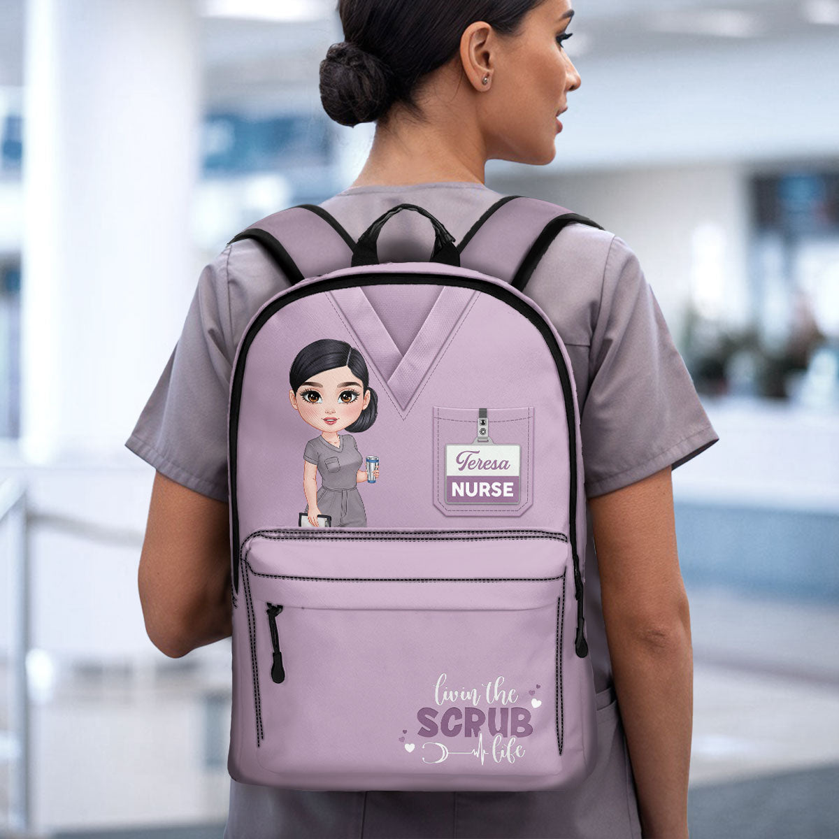 Living The Scrub Life - Personalized Backpack