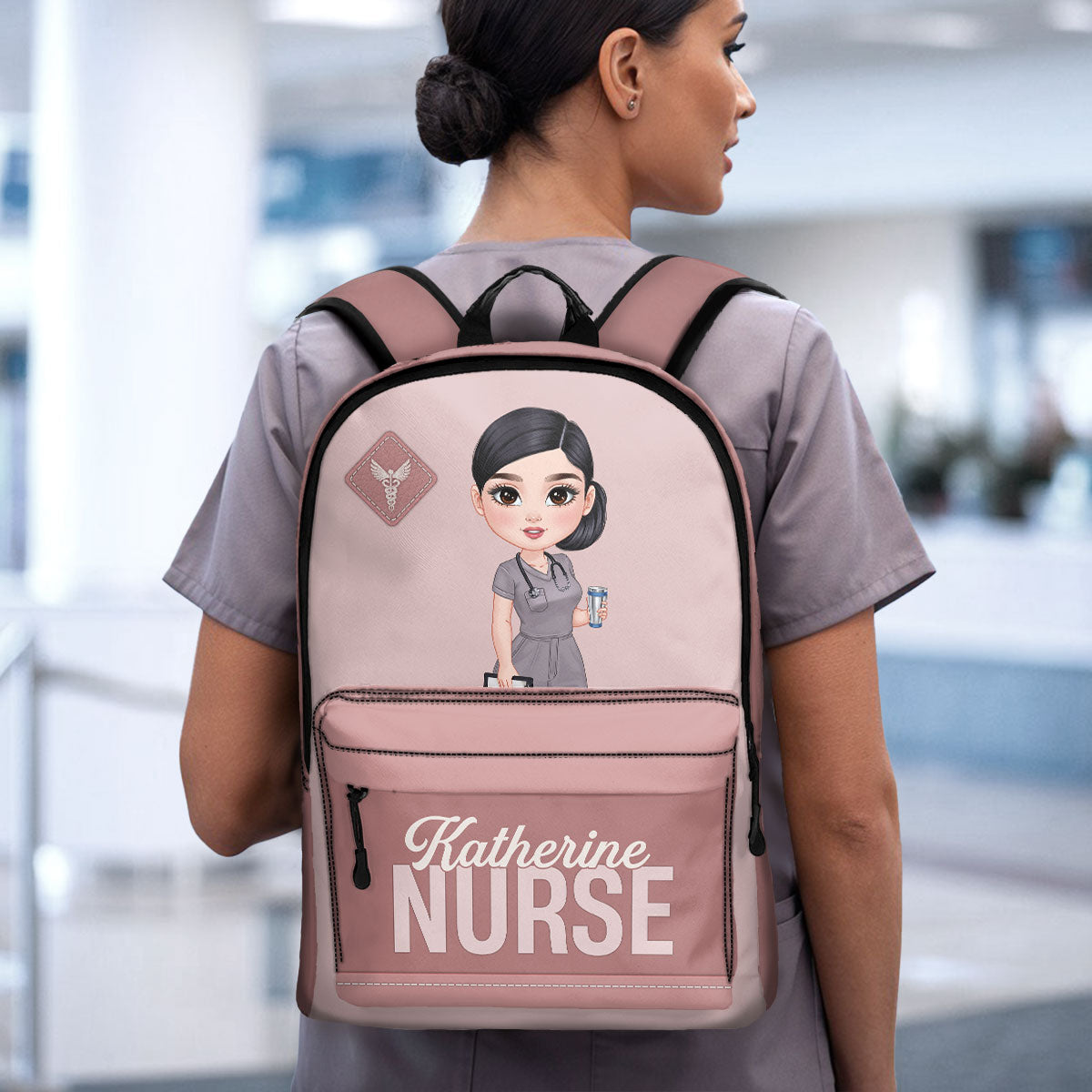 Simple Nurse - Personalized Backpack