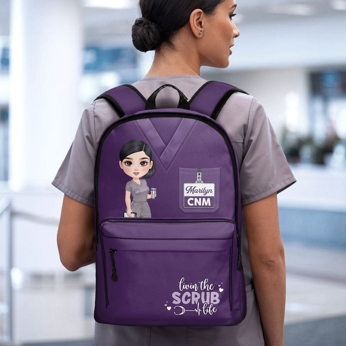 Living Scrub Life - Personalized Backpack
