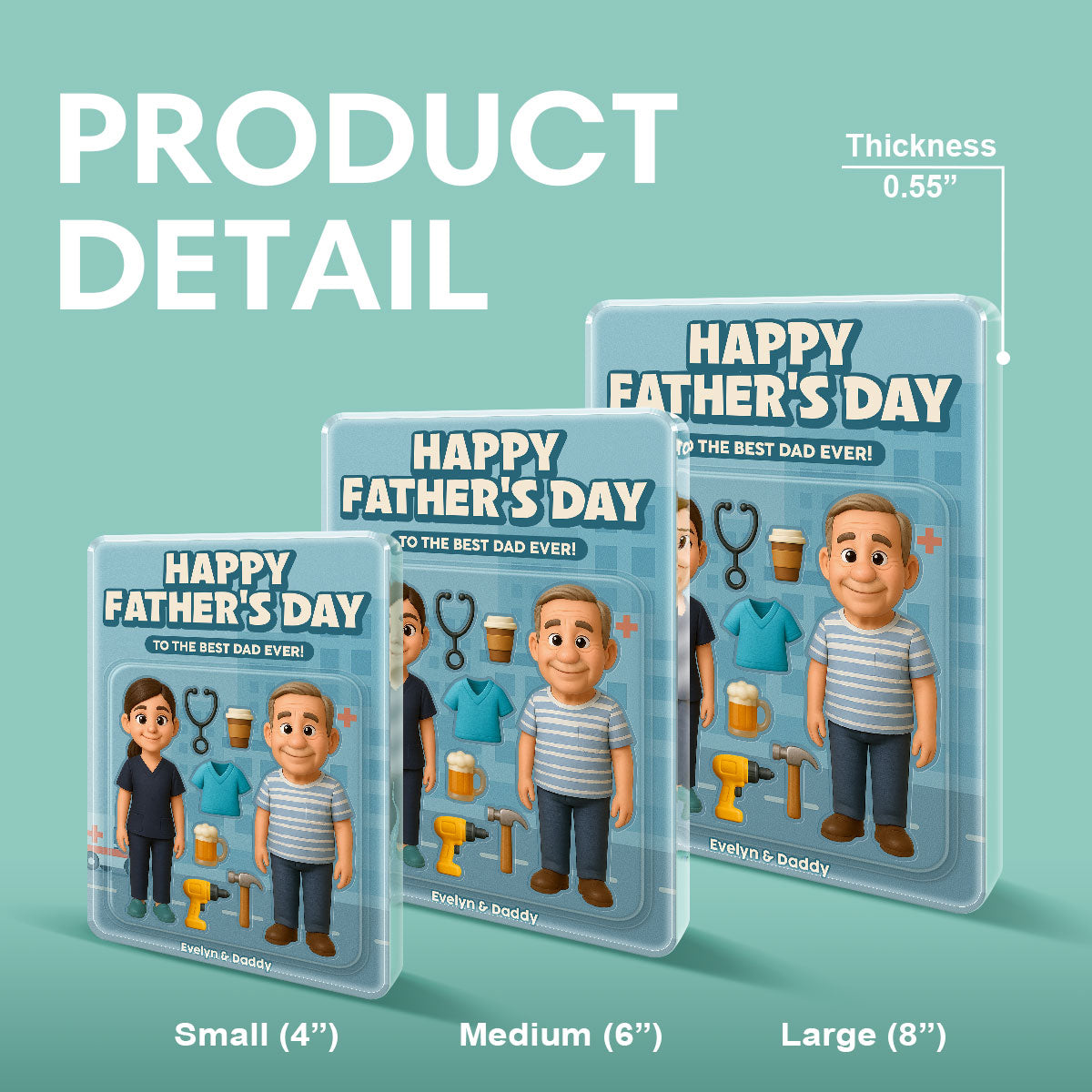 Best Dad Ever - Personalized Acrylic Plaque