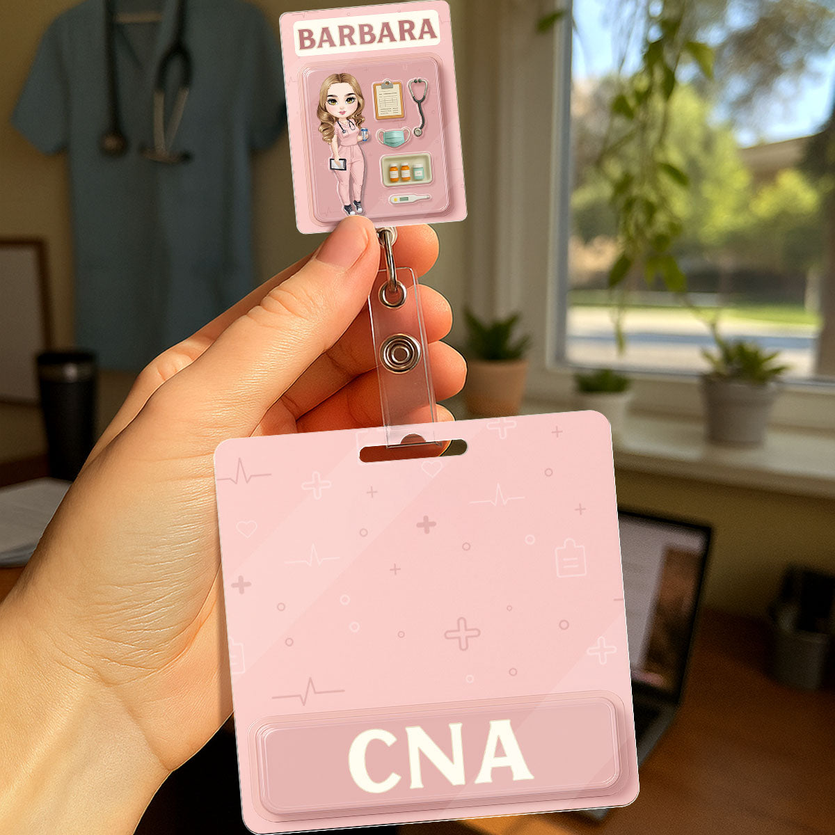 Nurse Doll - Personalized Nurse Badge Reel & Buddy Set