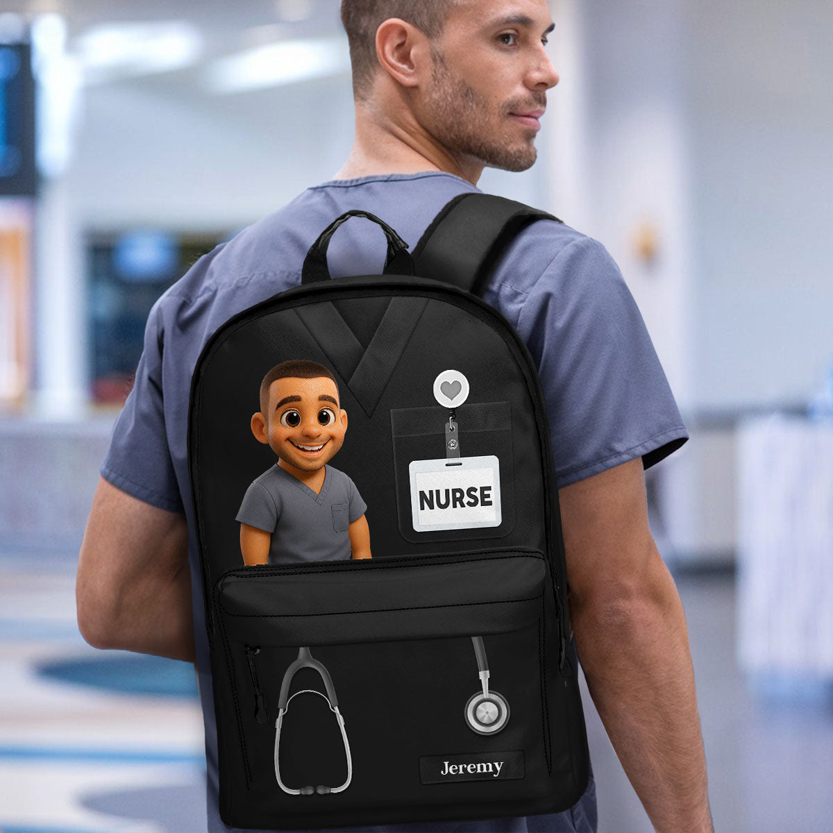 Love Nurse Life Photo - Personalized Backpack