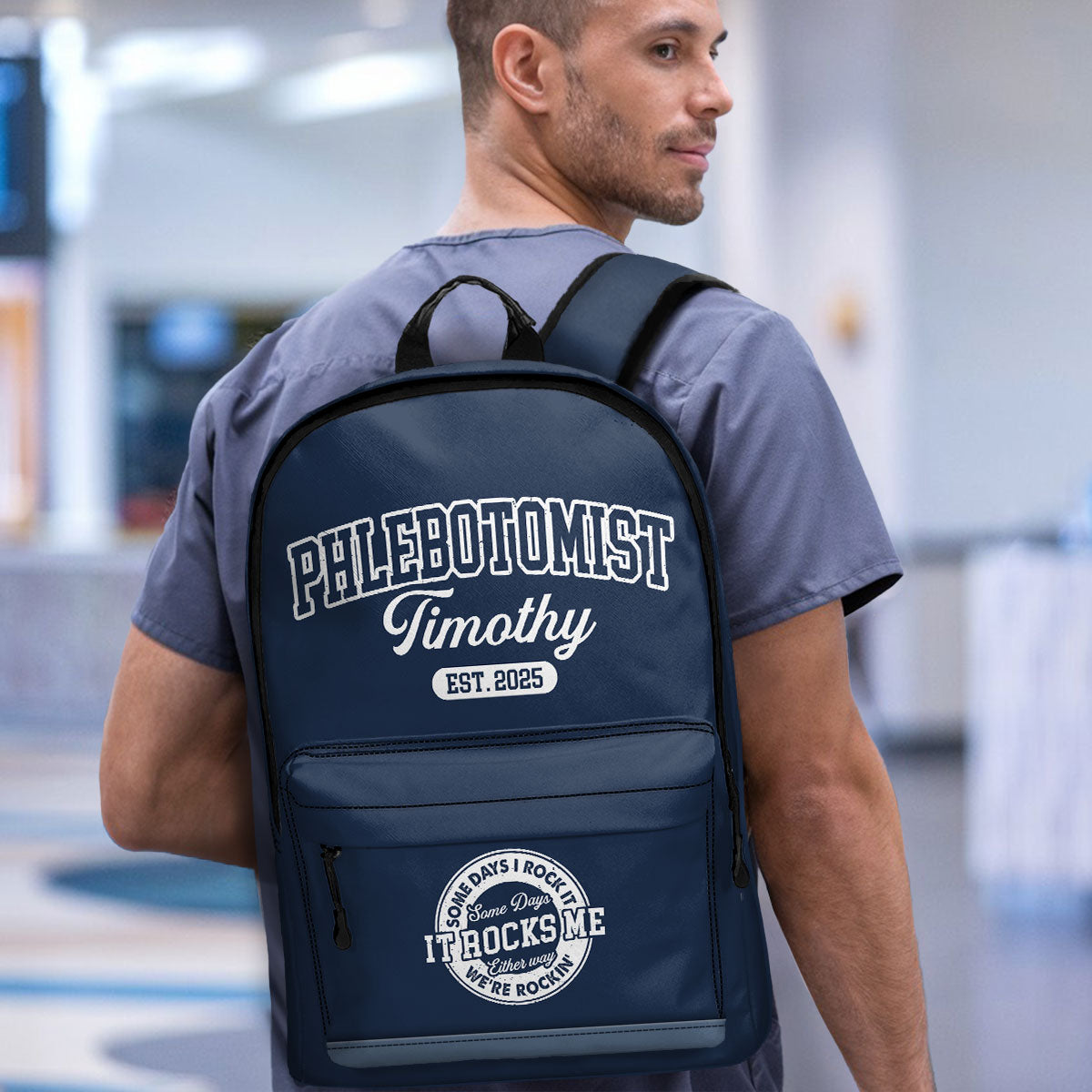 Varsity Style Nurse - Personalized Backpack