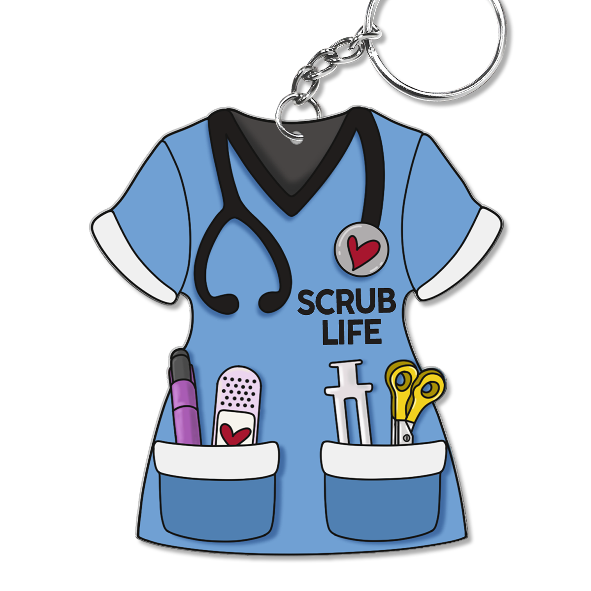 The Nurse Scrub - Personalized Acrylic Keychain