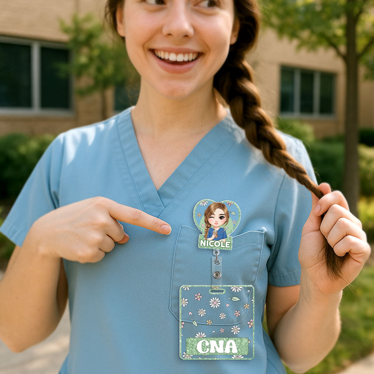 Sparkle Nurse - Personalized Nurse Badge Reel & Buddy Set