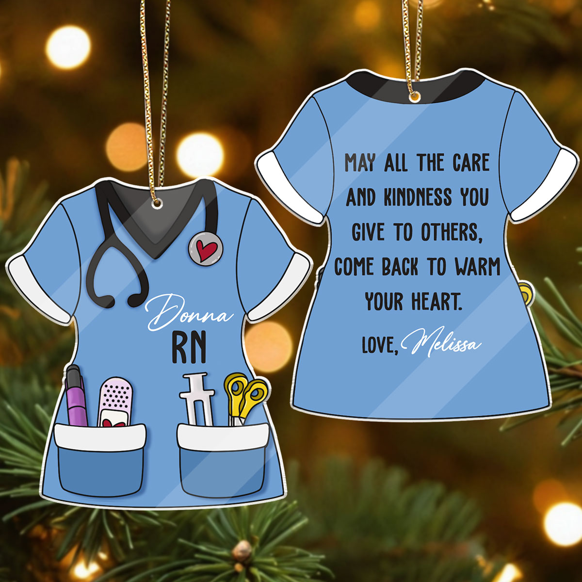 Warm Your Heart - Personalized Nurse Acrylic Ornament