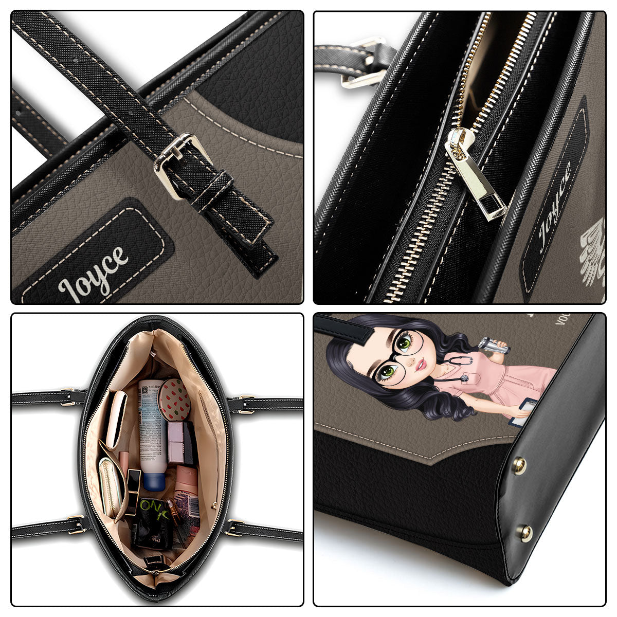 Nurse Magic Life - Personalized Custom Nurse Leather Tote Bag