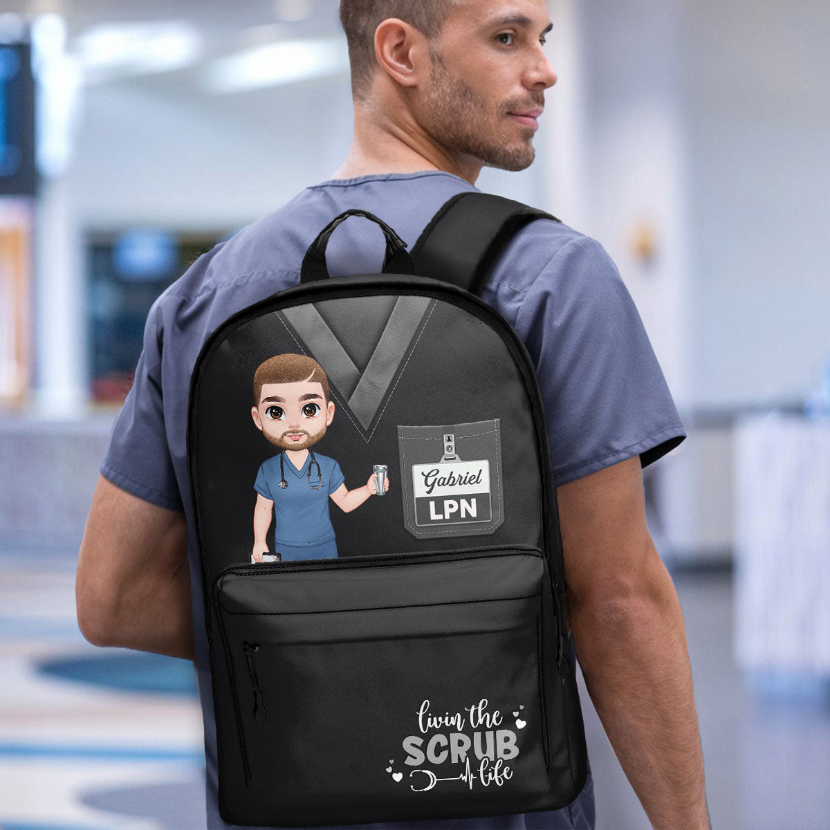 Living Scrub Life - Personalized Backpack