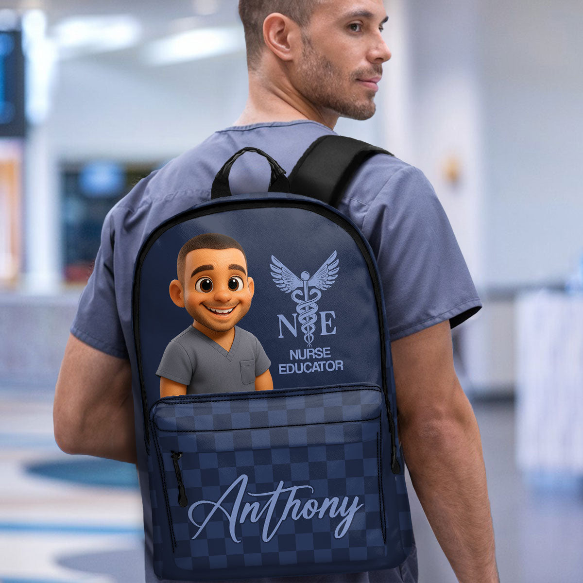 Daily Nurse Life Cartoon - Personalized Backpack