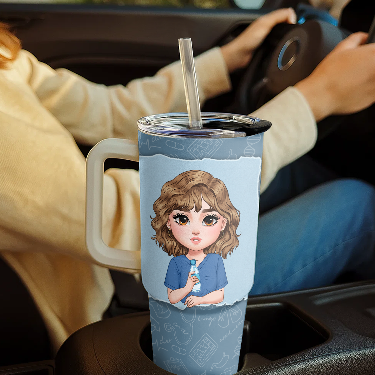 Difference Maker - Personalized Nurse 40oz Tumbler With Handle