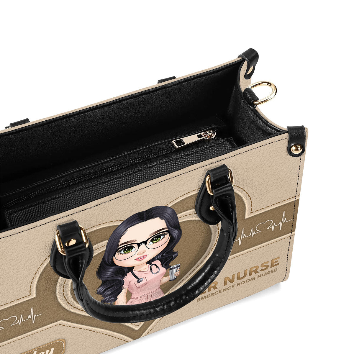 The Scrub Life - Personalized Custom Leather Handbag