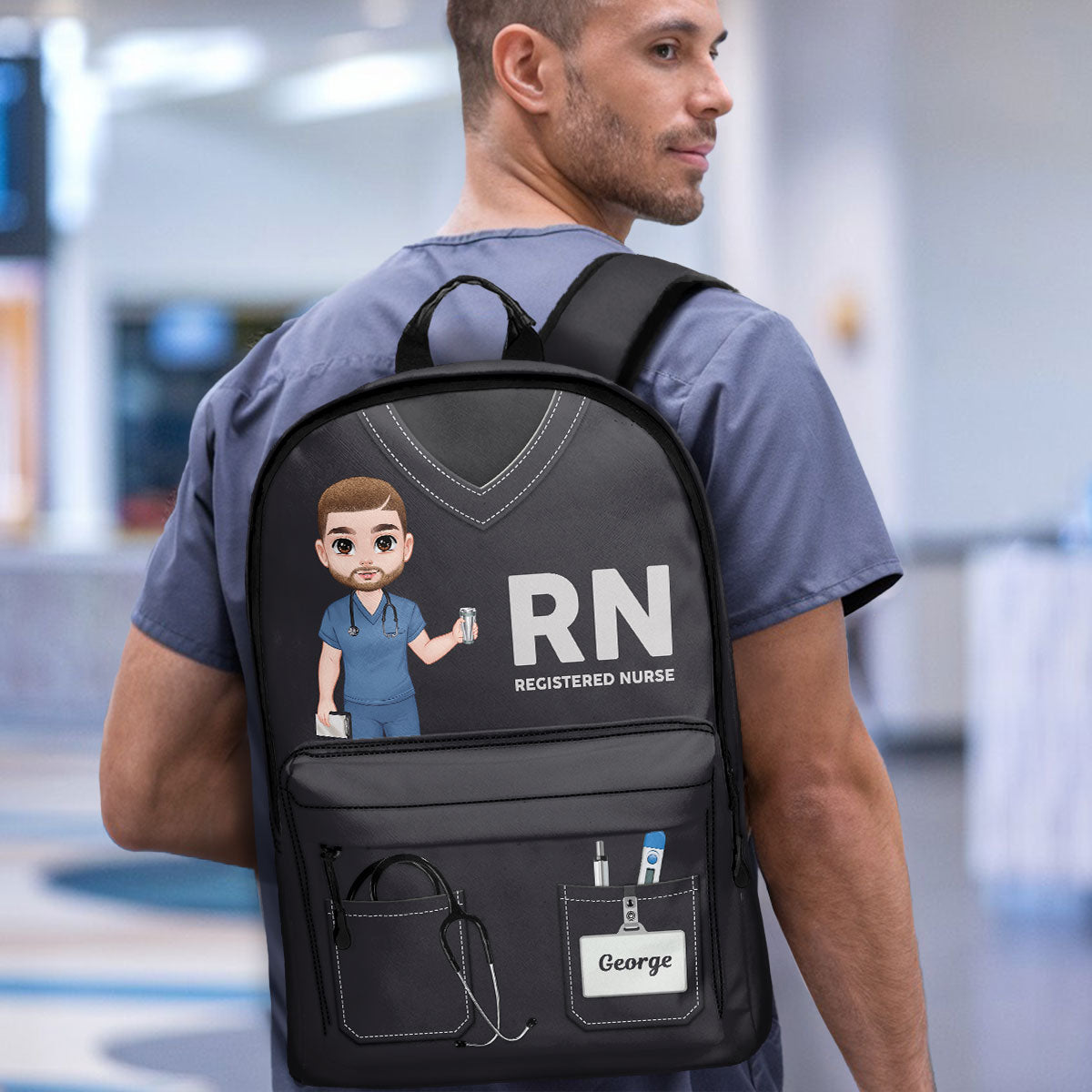 Cool Nurse Uniform - Personalized Backpack