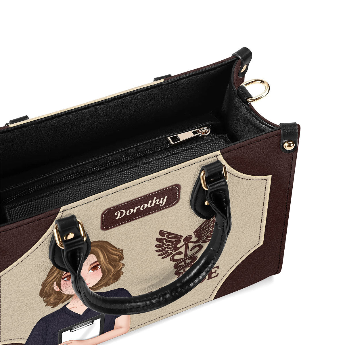 Nurse Magic Life - Personalized Custom Leather Handbag