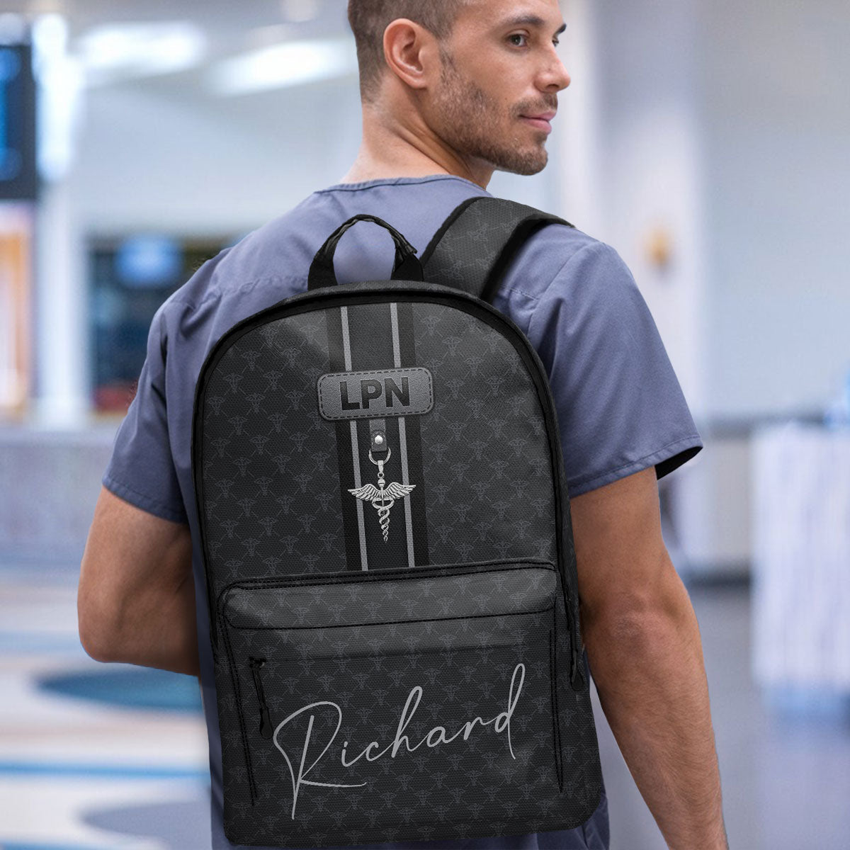 Nurse Monogram - Personalized Backpack
