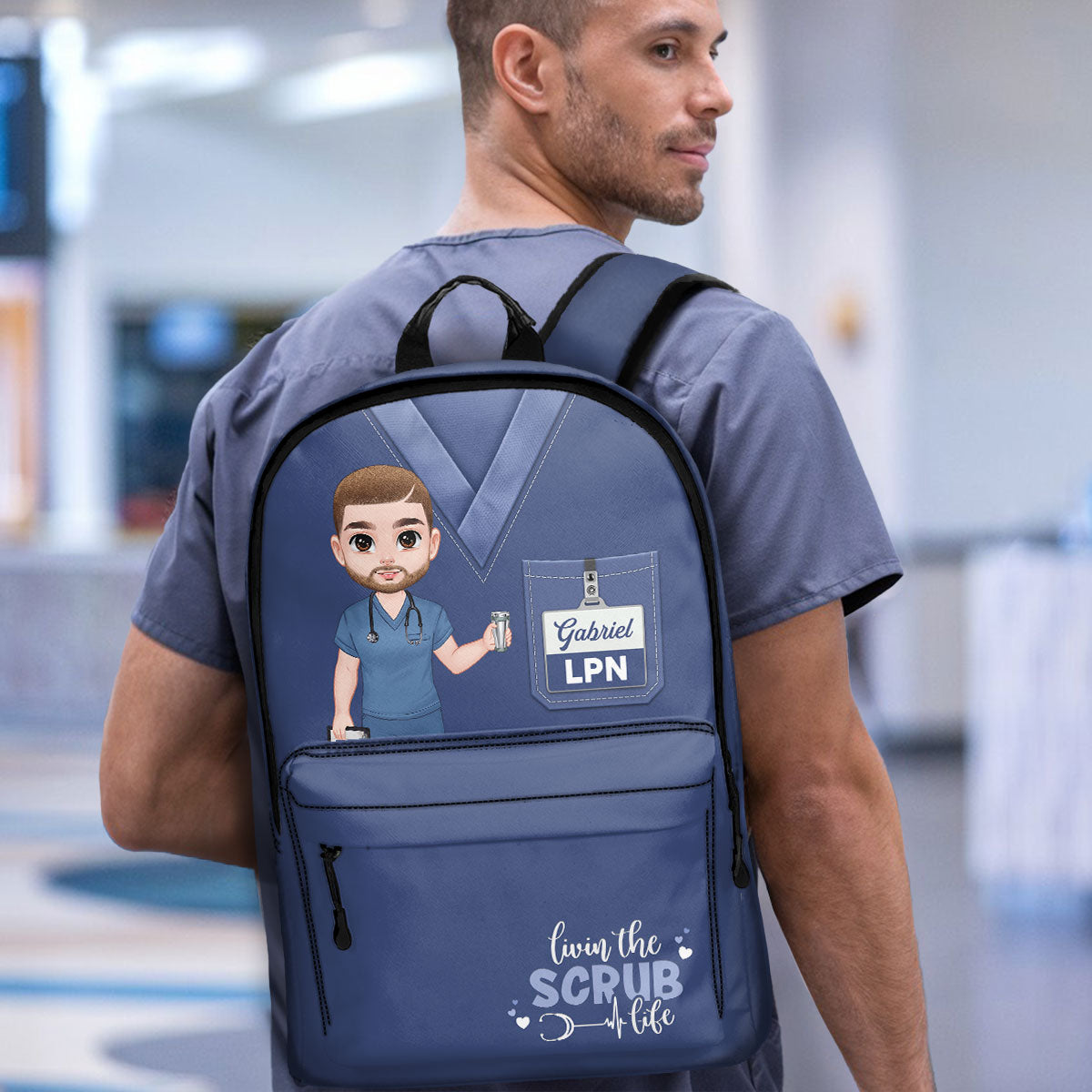 Living The Scrub Life - Personalized Backpack