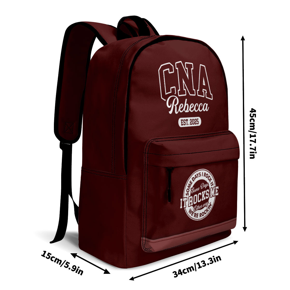 Varsity Style Nurse - Personalized Backpack