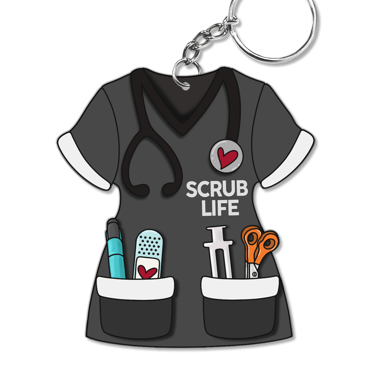 The Nurse Scrub - Personalized Acrylic Keychain