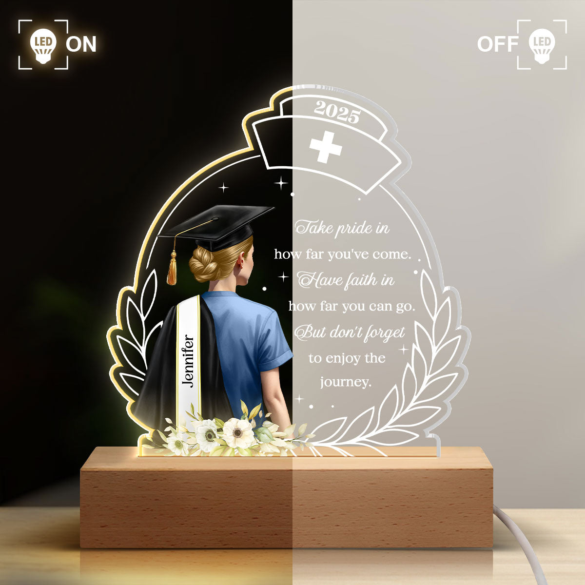 Pride Nurse Graduation - Personalized LED Light
