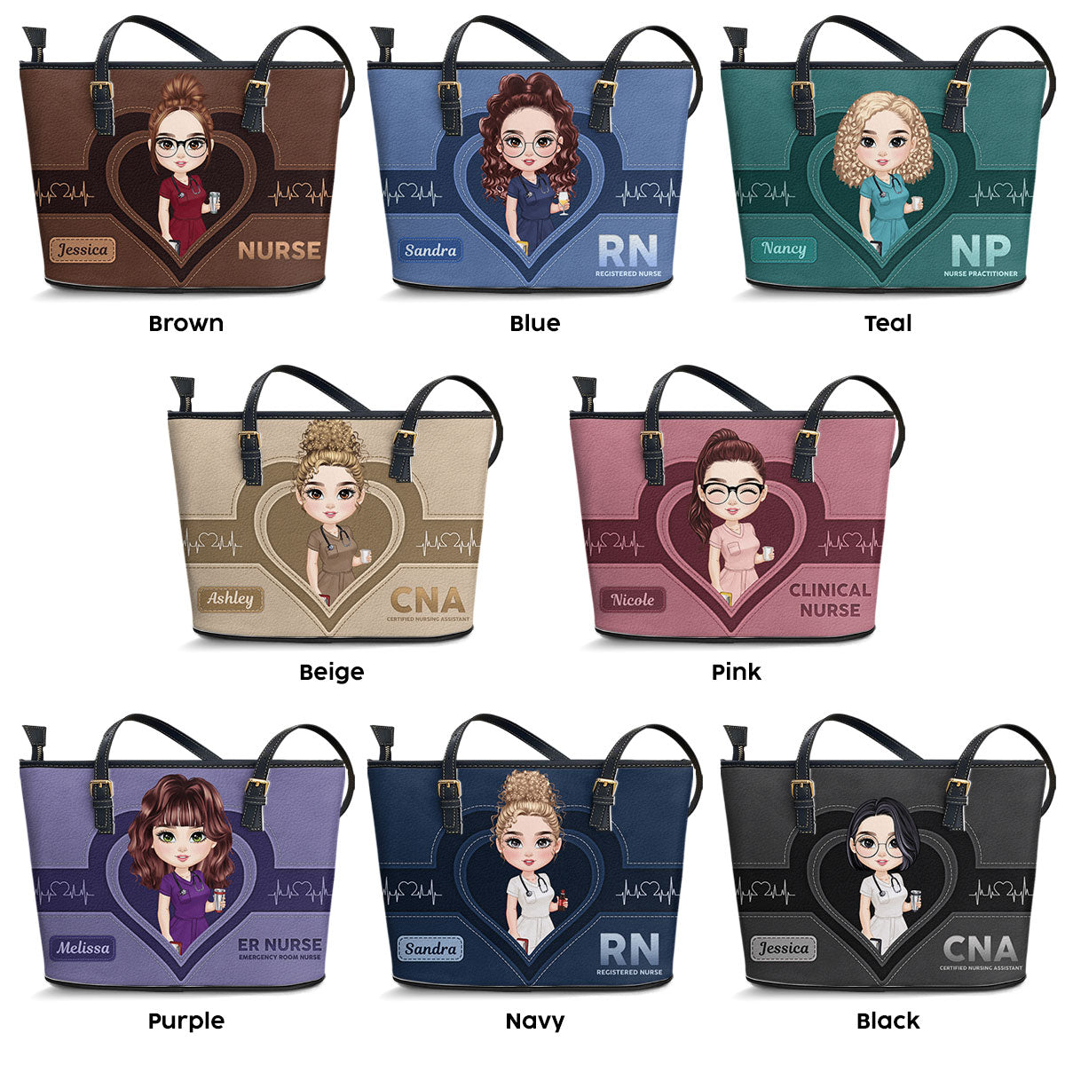 The Scrub Life - Personalized Custom Nurse Leather Tote Bag Deal