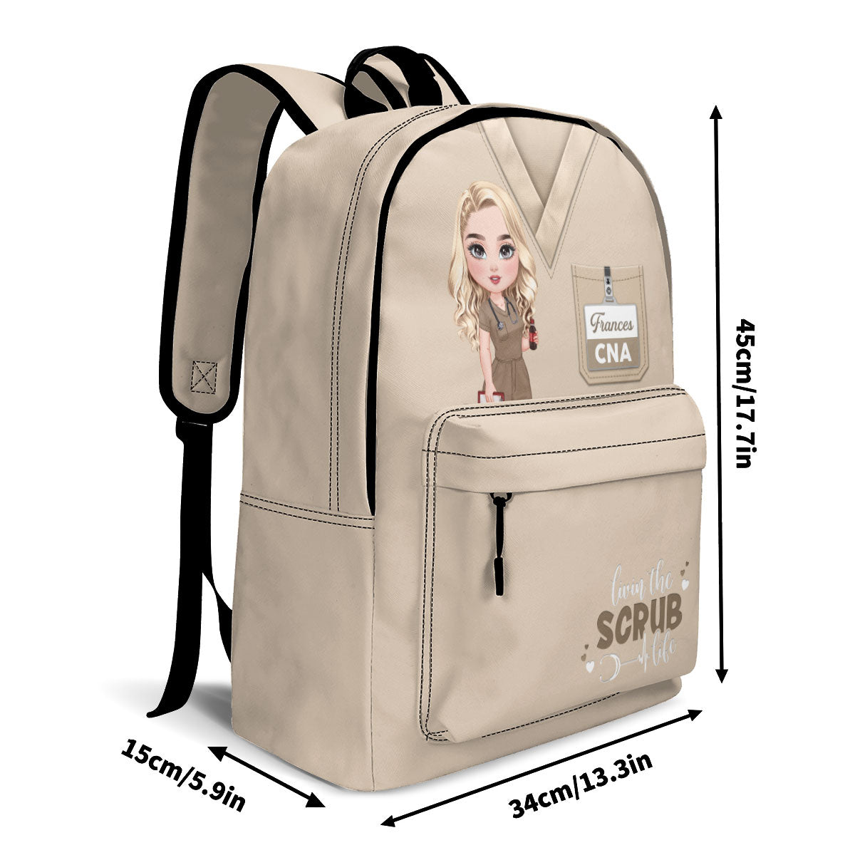 Living The Scrub Life - Personalized Backpack