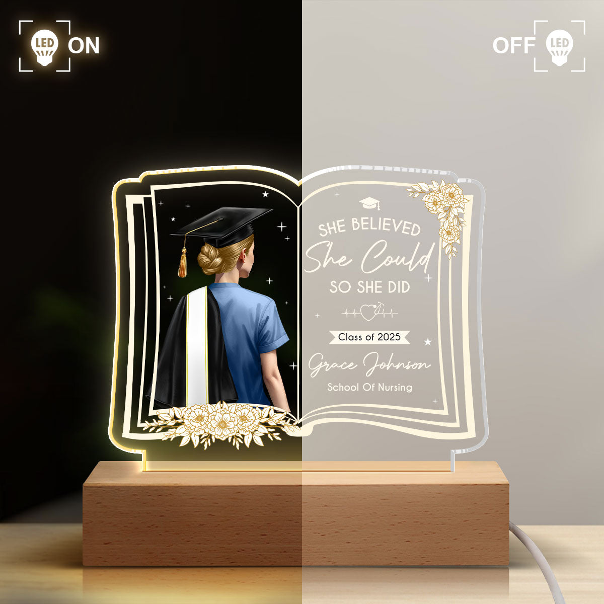 Change The World - Personalized LED Light