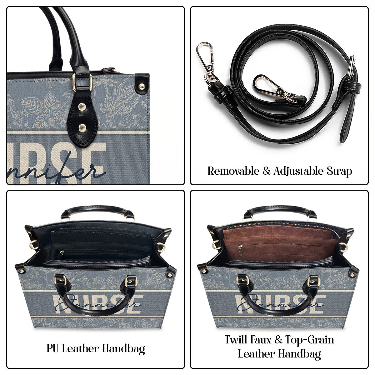Right Nurse - Personalized Custom Leather Handbag