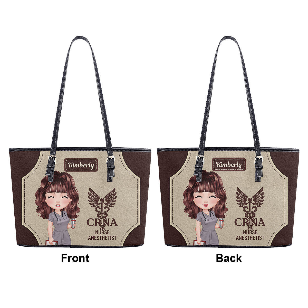 Nurse Magic Life - Personalized Custom Nurse Leather Tote Bag